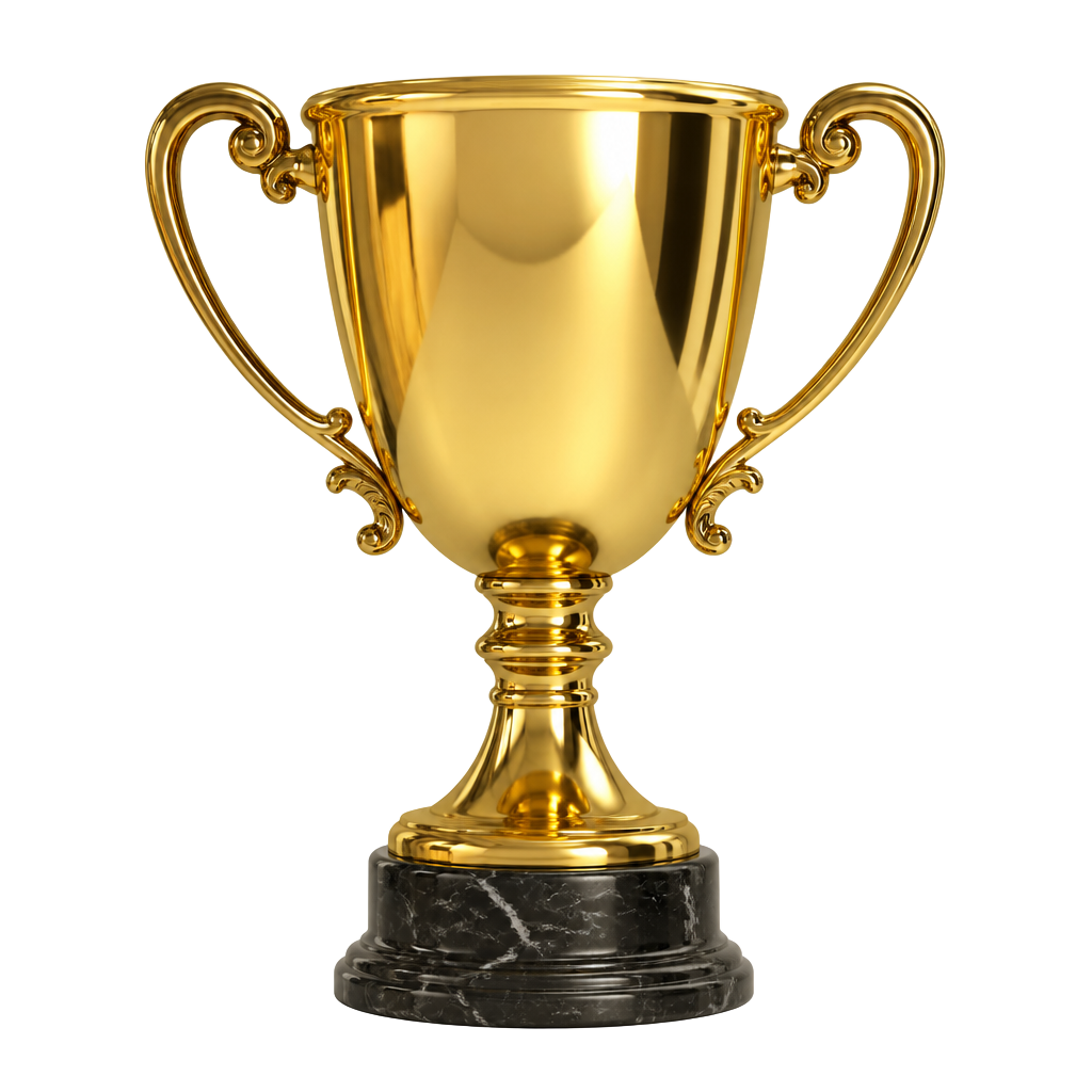 Troféu dourado da campanha do 2º semestre
